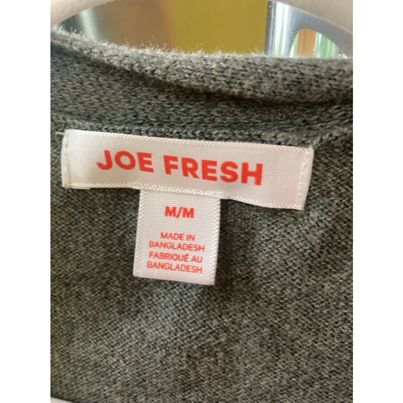 Women's Joe Fresh Cardigan Sweater M Gray - Picture 2 of 5